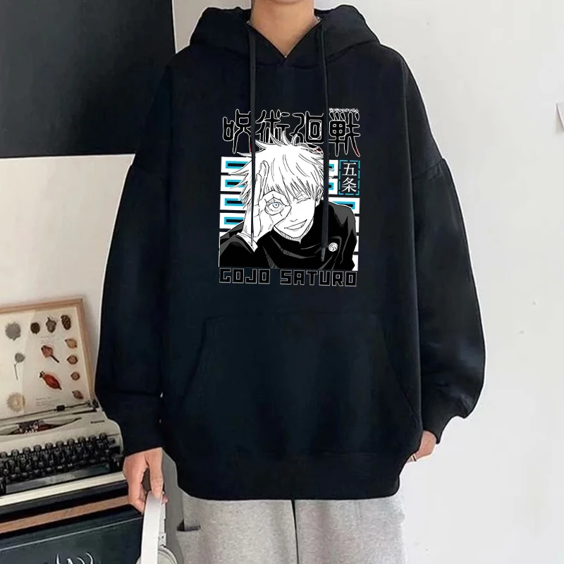 

New Fashion Autumn And Winter Sweatshirts Anime Satoru Gojo Printing Hoodies Fashion Women Men Streetwear Long Sleeve Pullover