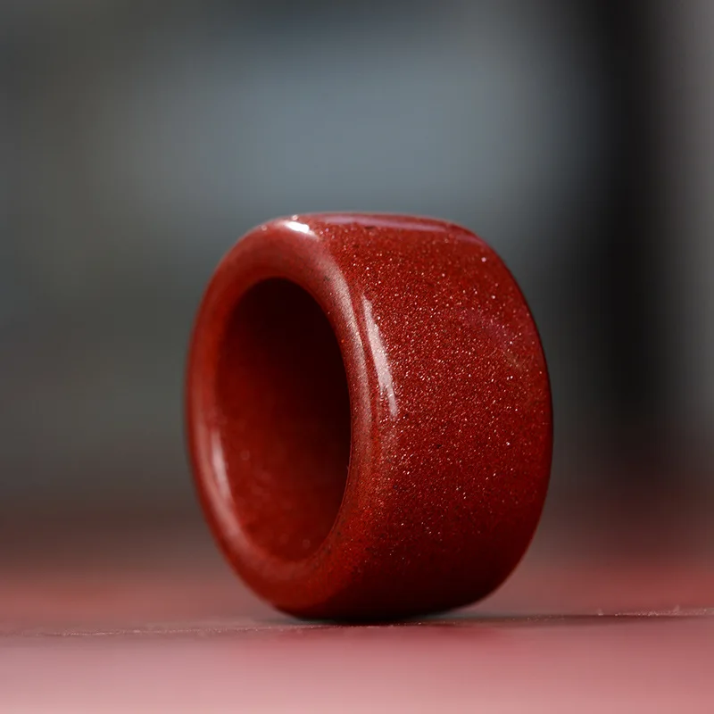 Natural 100% real red Cinnabar jade rings hollow out cloud pattern jewelry band ring jade stones for men jewellery mens rings