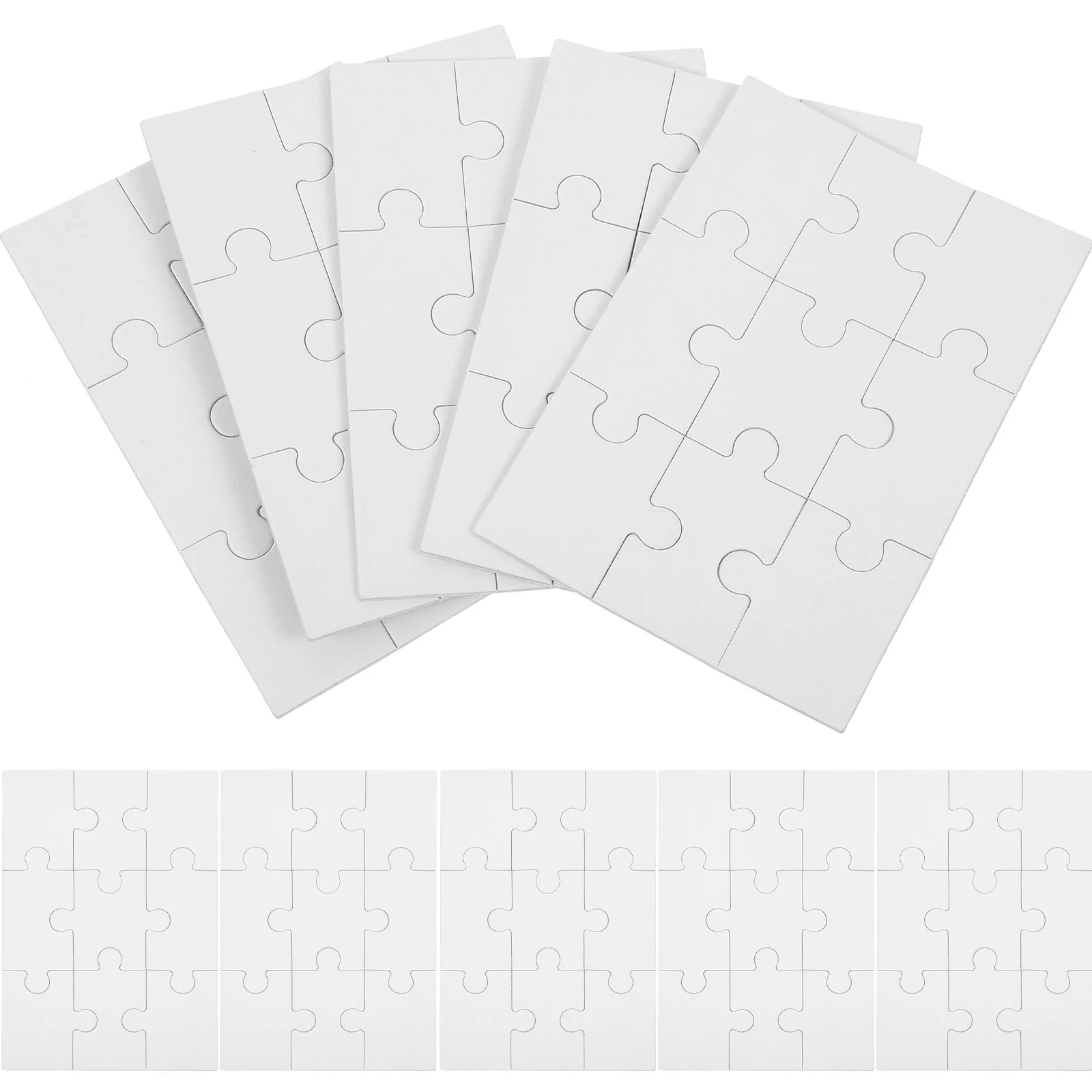 

Blank Jigsaw Puzzle Large Size Wooden Diy Craft Supplies For Kids Drawing Coloring Educational Puzzle Pieces Plaything
