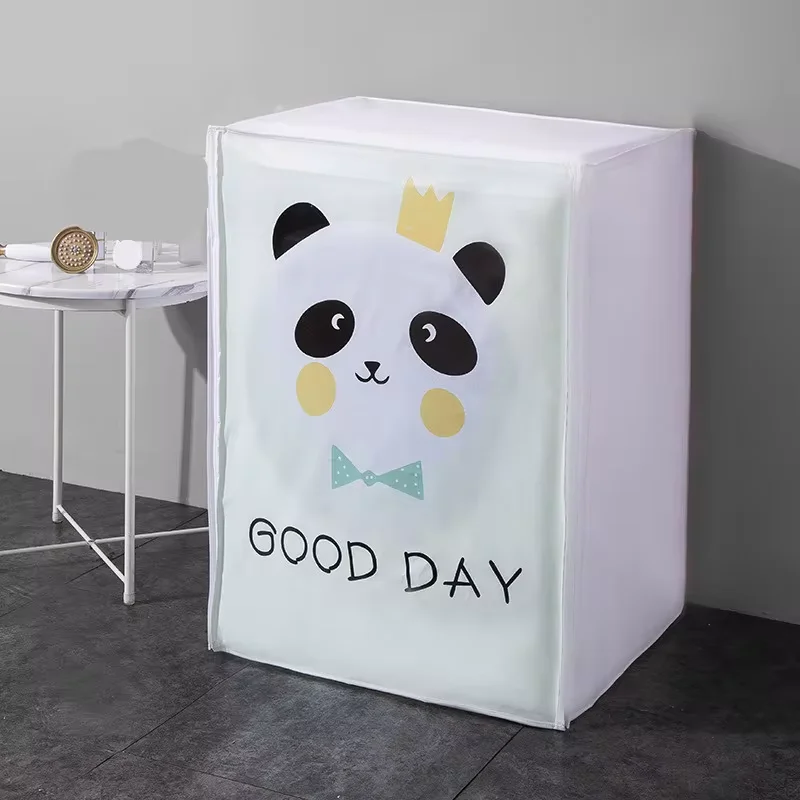 PEVA Washing Machine Cover Cute Print Pattern Automatic Washing Machine Cover Universal Waterproof Washing Machine Protect Cover