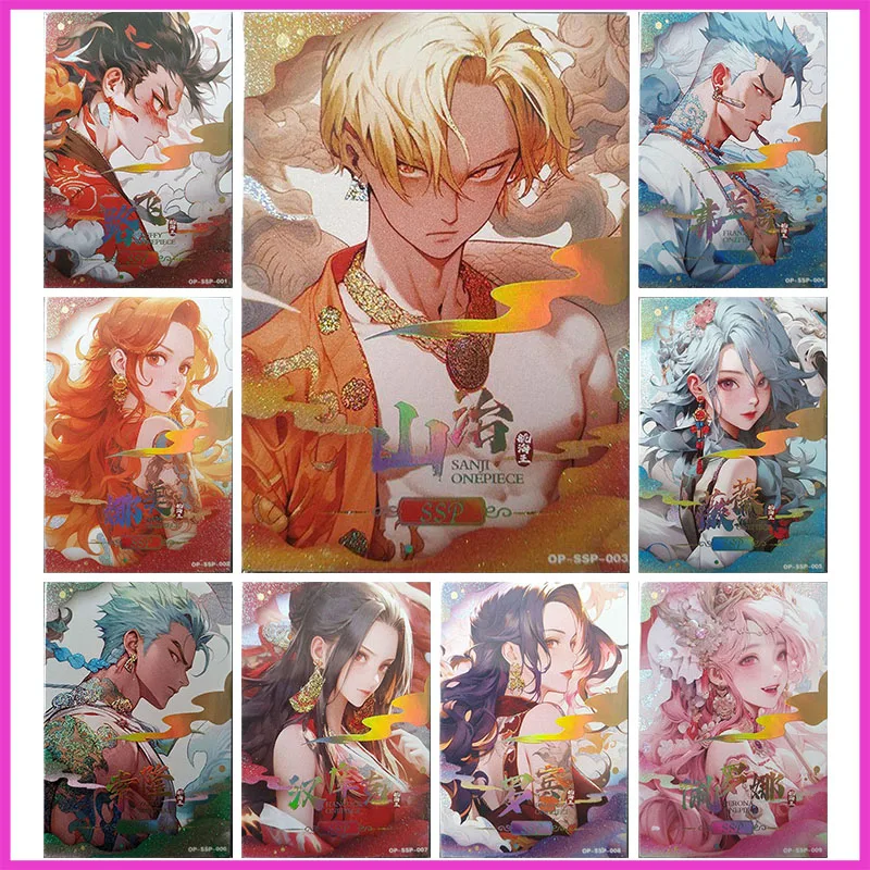 

Anime ONE PIECE Rare SSP Refraction Foil Luffy Nami Sanji Vivi Roronoa Zoro Toys for boys Collectible Cards Birthday Present