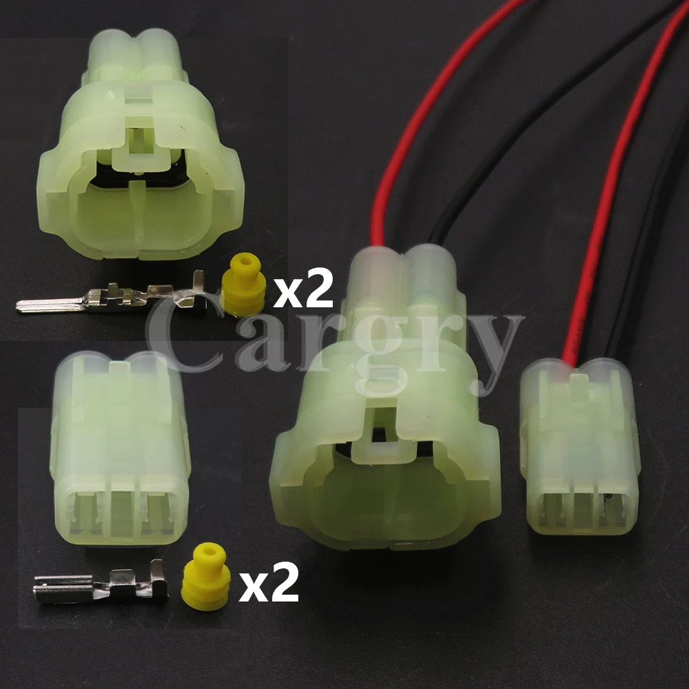 1 Set 2P 6187-2801 6187-2804 AC Assembly Automobile Reversing Radar Male Female Docking Connector Assembly Car Sealed Socket