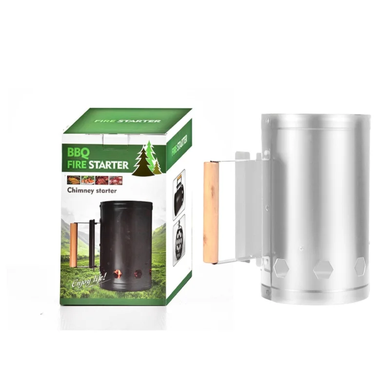 

Угольный стартер для розжига, термостойкий, из нержавеющей стали, для быстрого розжига, для приготовления пищи на открытом воздухе, белый