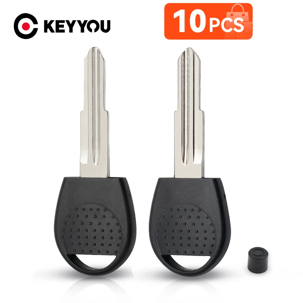 

KEYYOU 10 шт., чип-транспондер, корпус дистанционного ключа, правое и левое лезвие, чехол для автомобильного ключа, пустой чехол для автомобиля для Chevrolet Avoe Sail Lova