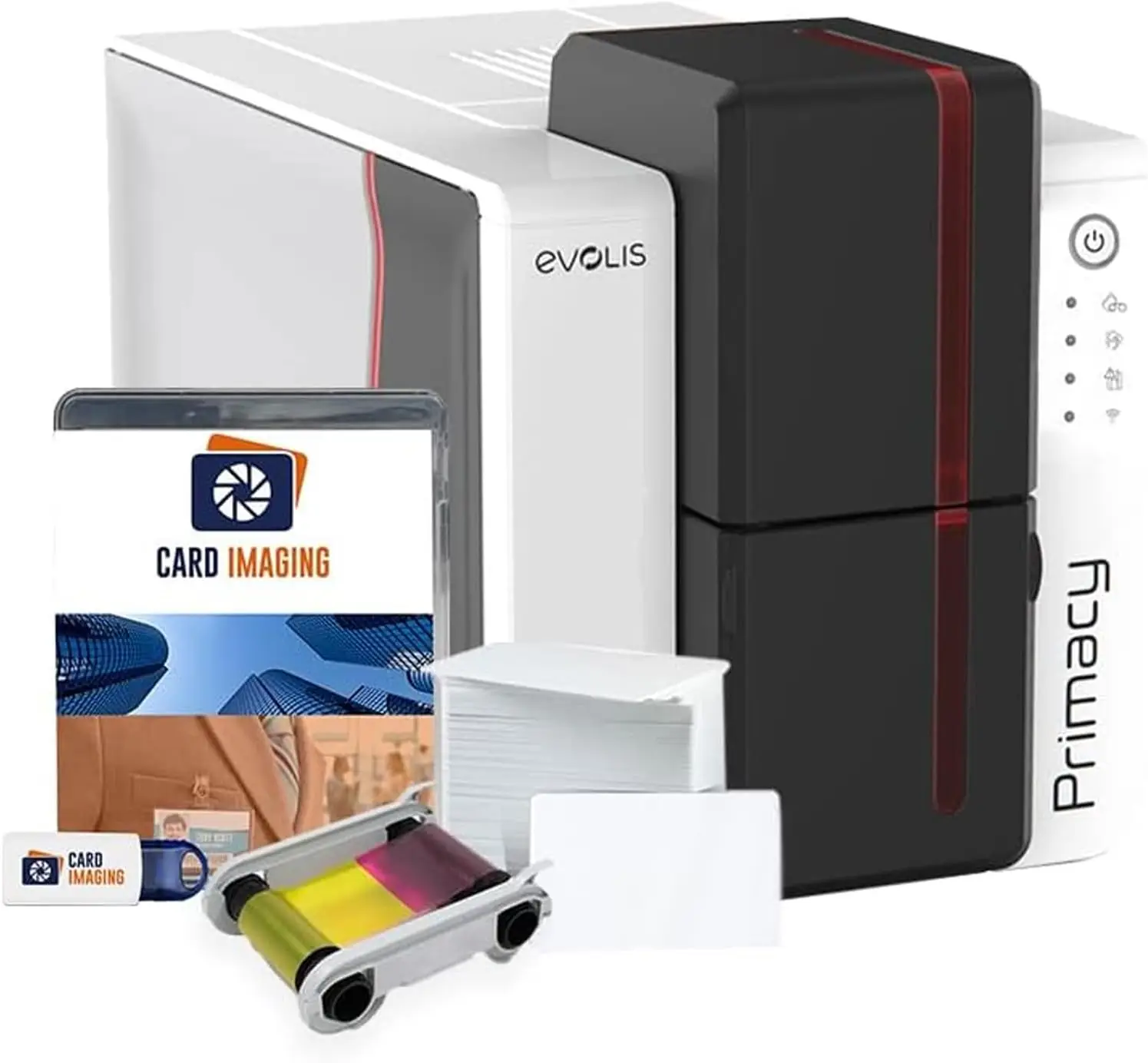 Certified Evolis Primacy2 PVC Id Card Printer Machine Business Single or Double Sided Cards Printing Ribbon Plastic Rfid ID IC