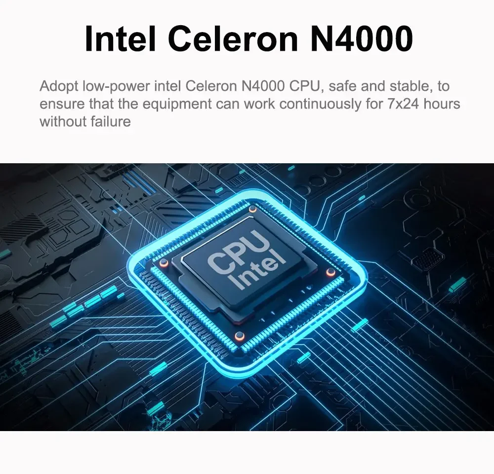 Chatreey 2.5G pfSense Firewall intel Pentium N4000 4*Intel i225 Nics Soft Router DDR4 Fanless Mini PC OPNsense VPN Server