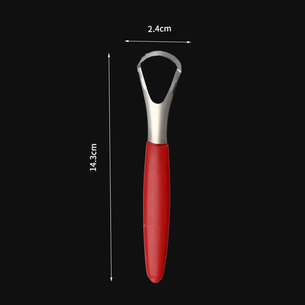 Portable Stainless Steel Tongue Scraper Remove Bad Breath Fresh Breath Cleaner Brush Tongue Coating Brush Oral Hygiene Supplies