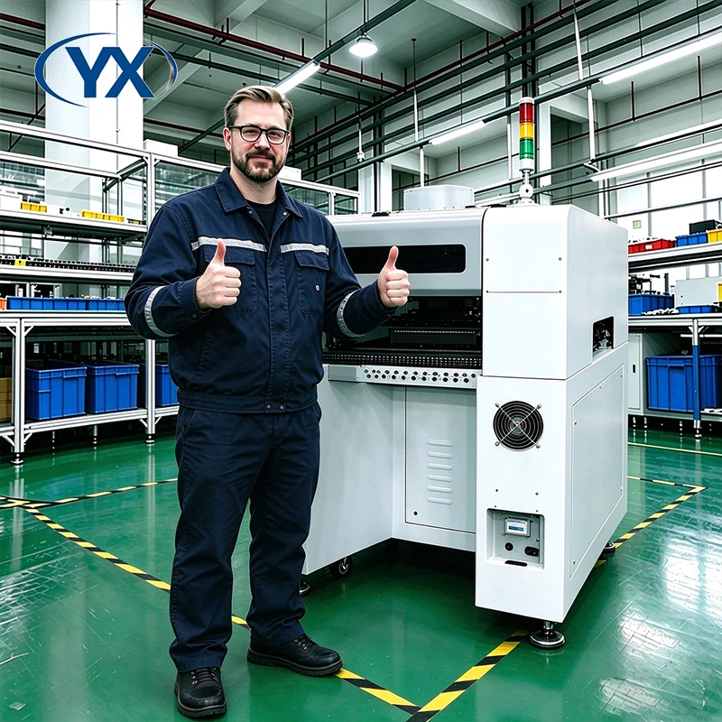 Pcb Board Assembly Production Line Chip Mounter SMT550-X SMT Led Placement Pick and Place Machine with 50 Feeders 6 Cameras