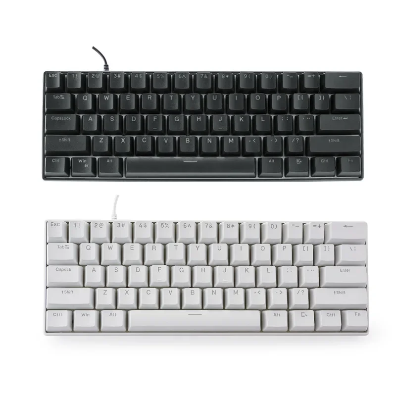 

61 68-key backlit wired real mechanical keyboard blue and red axis cross-border Amazon