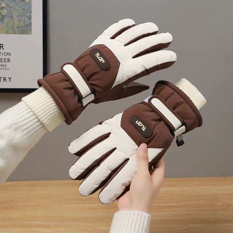 

Женские зимние перчатки, водонепроницаемые лыжные перчатки на утолщенной флисовой подкладке, теплые морозостойкие уличные перчатки, зимние подарки для девочек, новинка