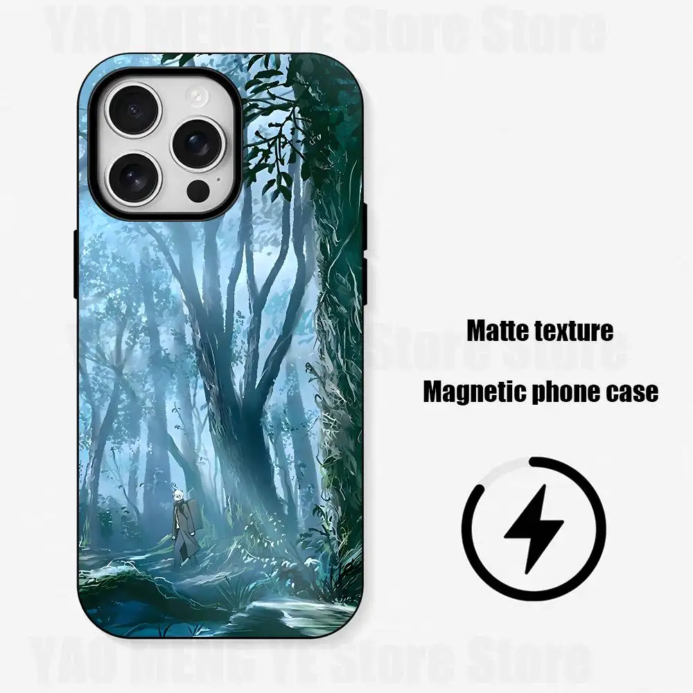 Anime Mushishi Frosted Soft Silicone For Phone Case For Iphone11,12,13,14,15,16,17 Pro Max Wireless Charge Magnetic Bumper Cover view 4