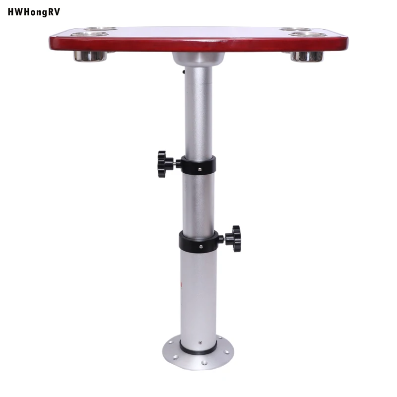 HWHongRV adjustable campervan Movable camper van rv table leg with oak table top Aluminum alloy