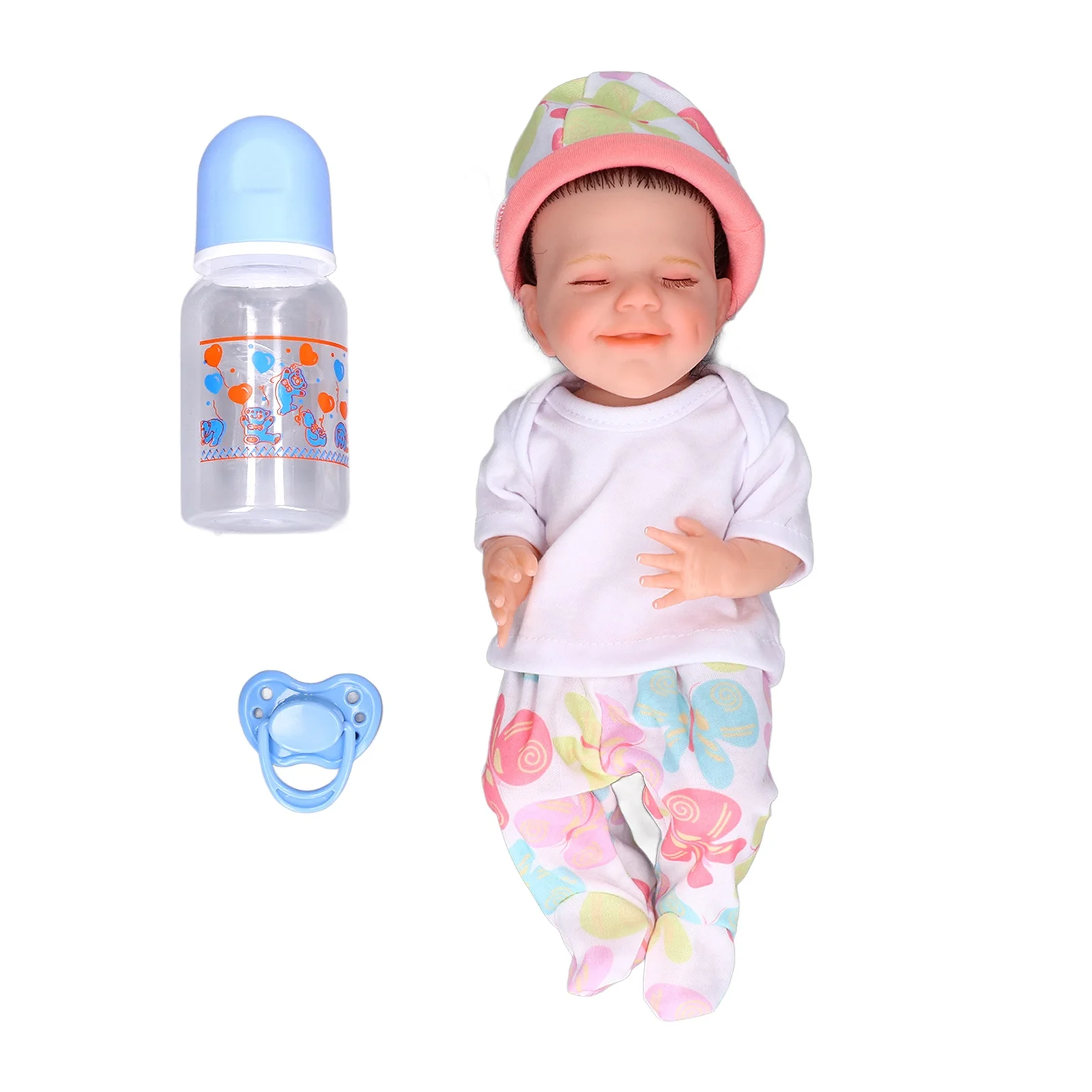 lifelike-baby-doll-12-inch-soft-silicone-newborn-infant-doll-with-clothes-feeding-bottle-children-toyboy-doll
