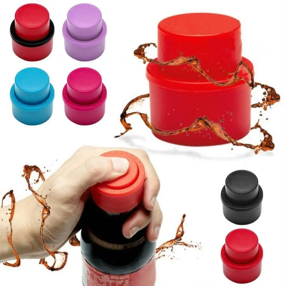 1Pcs Durable Air Tight Drink Sealer Frizzy Inflatable Soda Cap Reusable Cola Pump Beverage Saver Carbonation Keeper