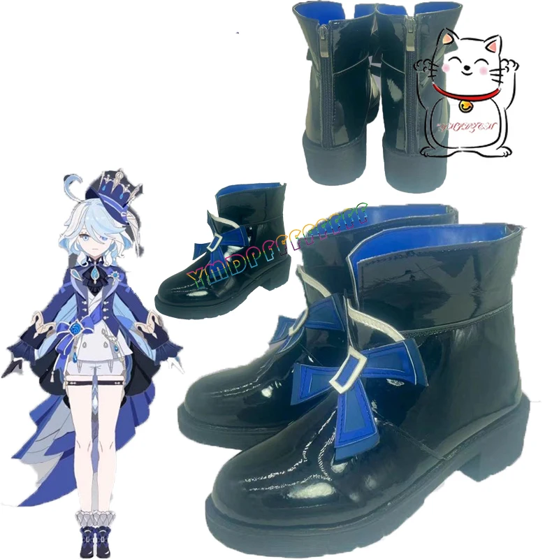لعبة الرسوم المتحركة Genshin Impact Fengdan Shuishen cos أحذية شخصية جديدة Fuclos أحذية كوسبلاي Funina cos أحذية عالية مخصصة للهالوين #6