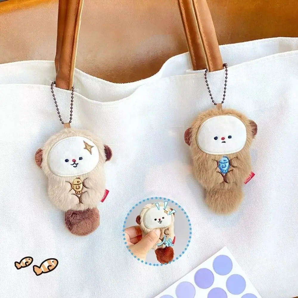 1 Para Przenośnych Breloczków z Kreskówkowym Psem Morskim, Pluszowe, Urocze Breloki do Tornistra, Wypchana Lalka, Dekoracja do Zawieszenia