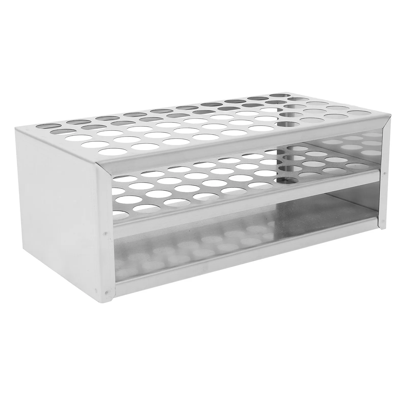 Test Tube Rack Stainless Steel 17Mm Multi-Hole Laboratory Holder For Centrifuge Sampling Tubes Storage Organizer