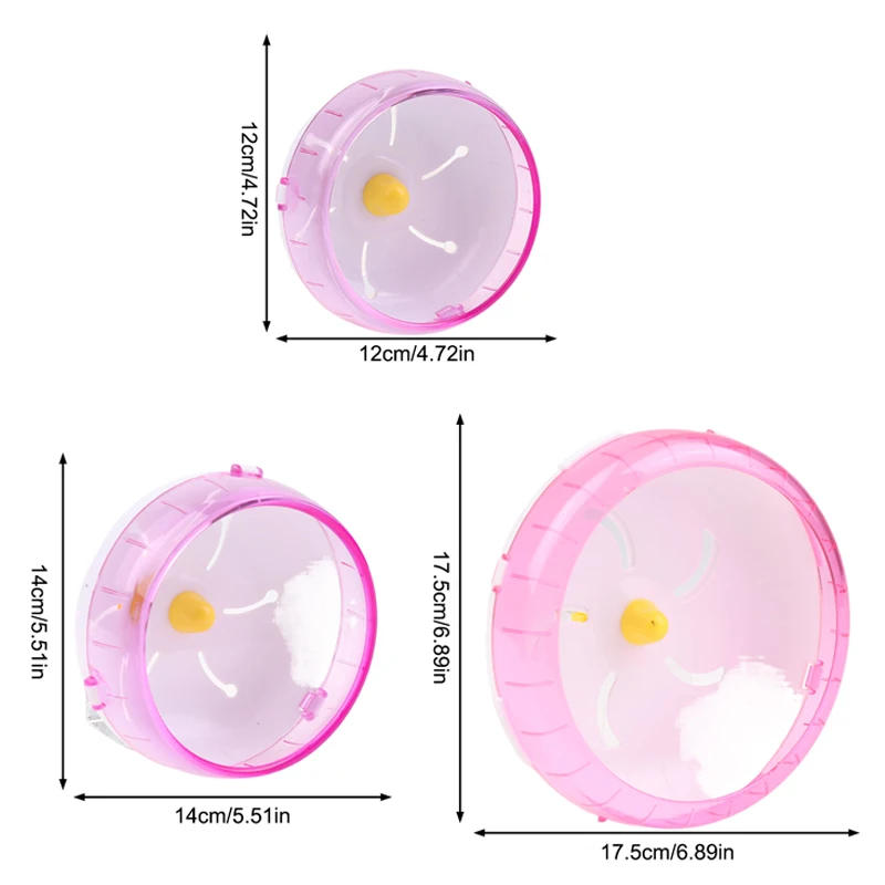 1Pc Hamster Running Disc Toy Silent Small Pet Waterproof Cage Rotating Jogging Wheel For Golden Bear Guinea Pig Pet view 6