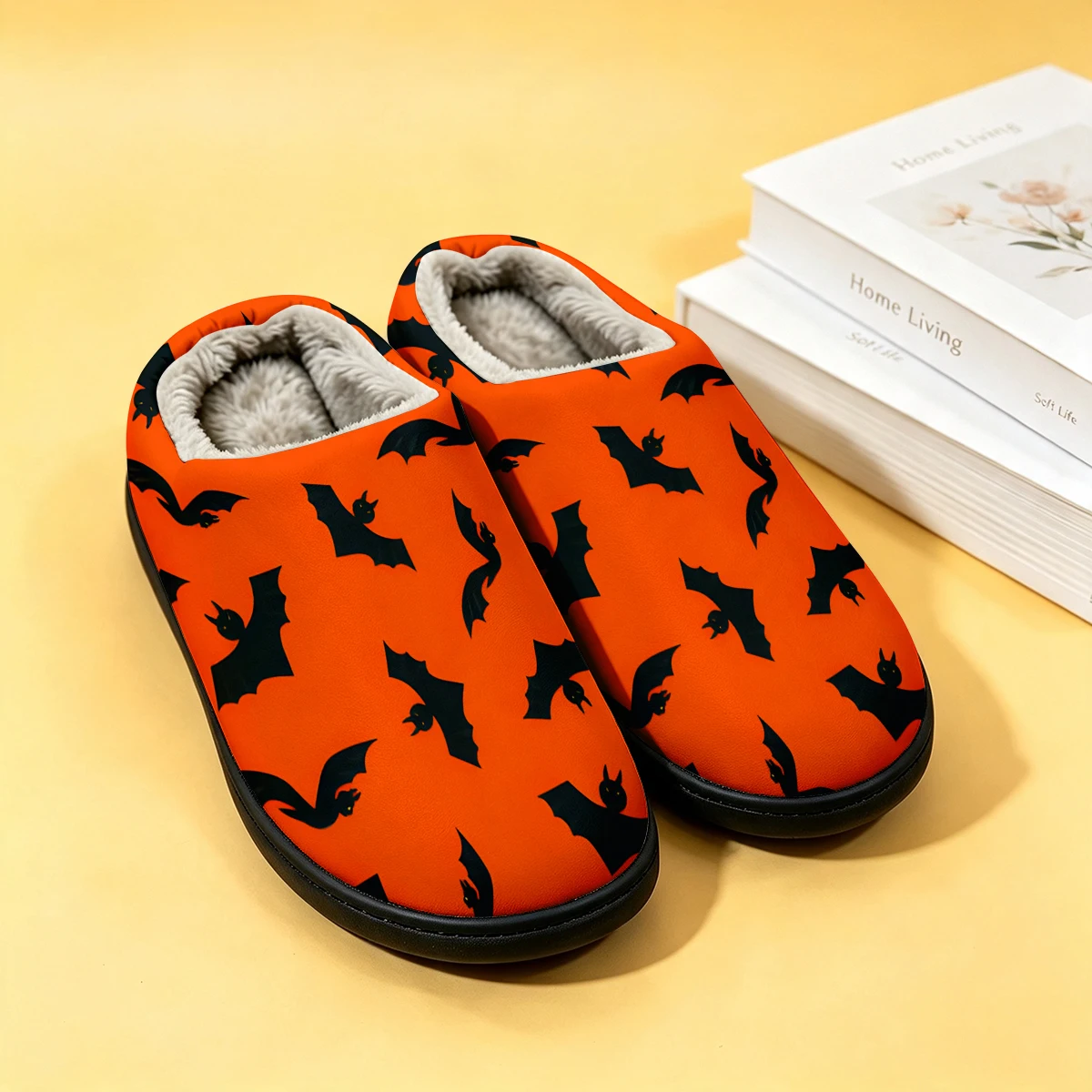 オレンジバットホワイトドット レディース冬用高級コットンスリ - Men Shoes Winter のレビューと価格