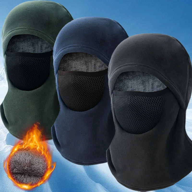 

New Breathable Winter Polar-fleece Balaclava Full Face Masks Neck Warmer Cycling Skiing Motorcycling Sports Caps Face Cover Hat