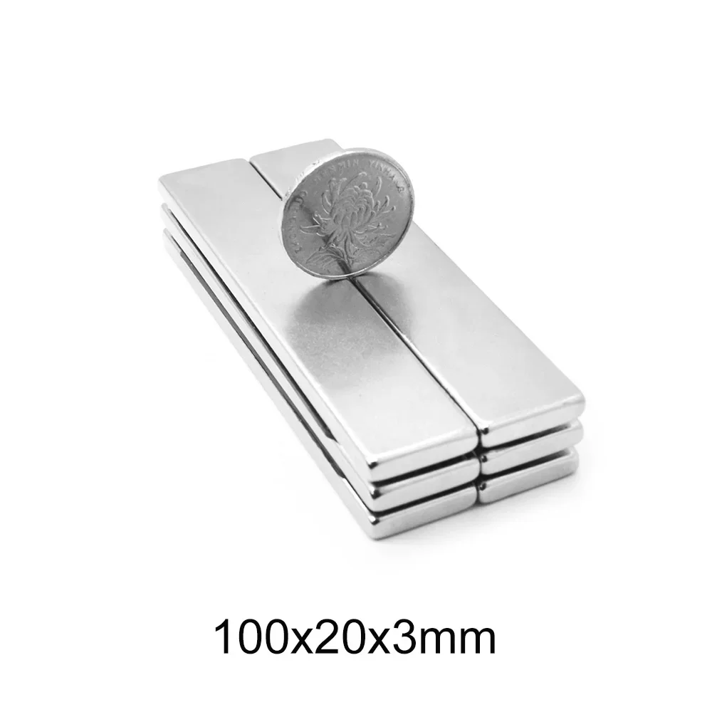 1~10PCS 100x20x3 Strong Block Magnetic magnet 100x20x3 mm Neodymium Magnet 100mm x20mm Permanent NdFeB Magnet strong 100x20x3mm