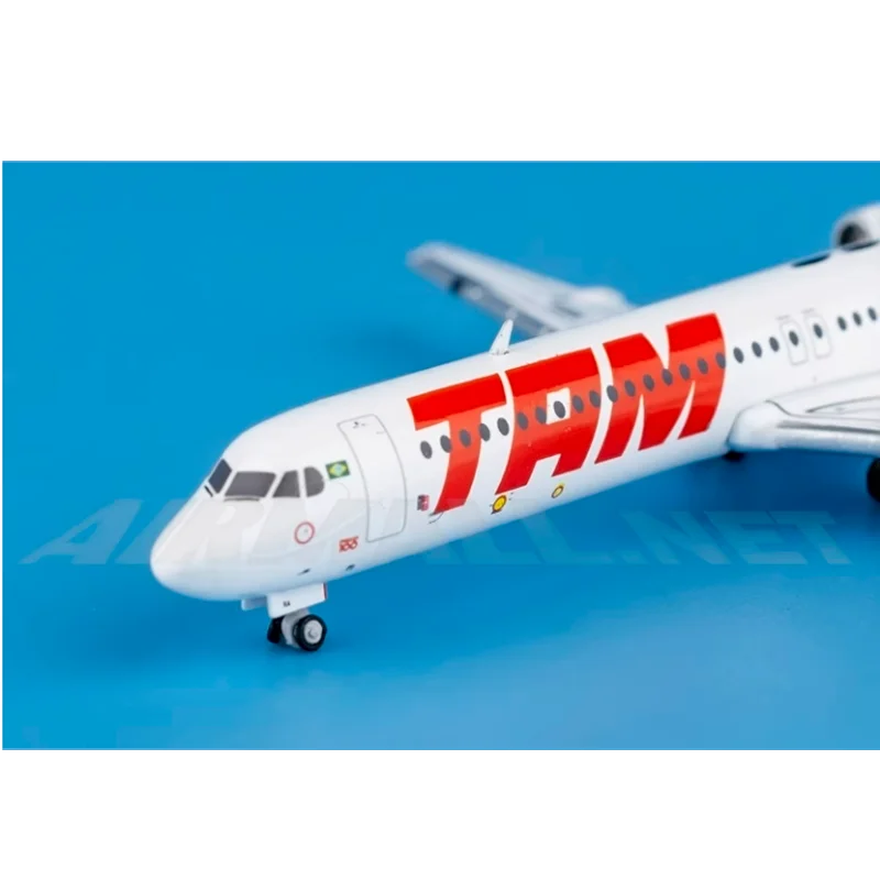 Diecast Scale 1:400 GeminiJets GJTAM2062 Brazil Tianma Airlines Fokker 100 PT-MRA  Alloy Metal Airplane Decoration Gift Display