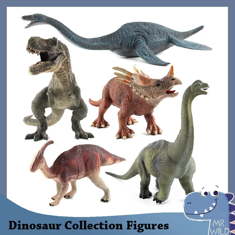 Figuras de acción y juguete de 13 estilos, modelo Brachiosaurus Plesiosaurio, tiranosaurio, dragón, dinosaurio, colección de animales, modelo de juguete