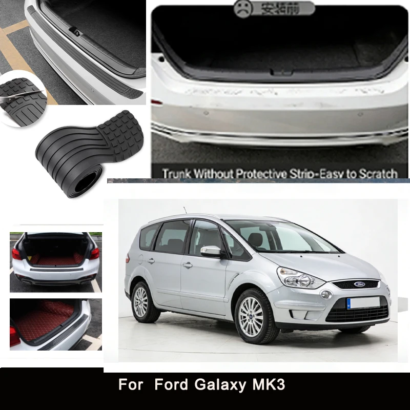 

Наклейка-защита заднего бампера для Ford Galaxy MK3, накладка на заднюю часть автомобиля, защита от царапин и ударов, декоративная полоса
