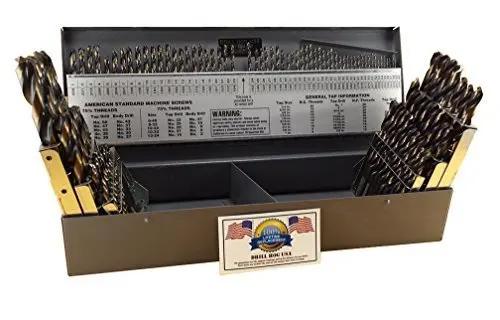 115 Pc Drill Bit Set Letter Number Wire Gauge Hi-Molybdenum M7