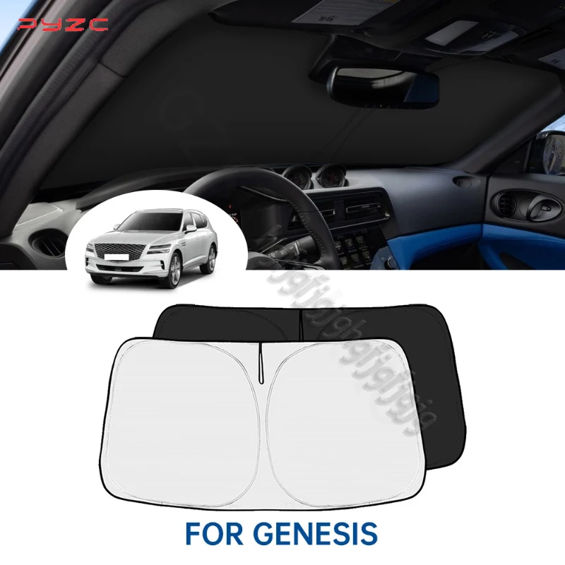الزجاج الأمامي ظلة سيارة قناع النافذة الأمامية الشمس الظل غطاء ل Genesis GV60 GV70 GV80 2023 2024 المظلة اكسسوارات #1