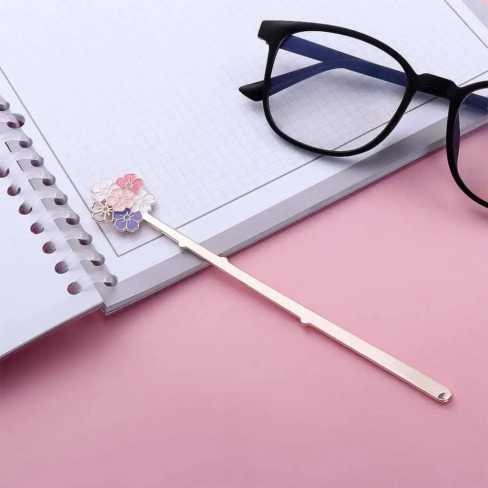 

Metal Creative School Supplies Students Sakura Bookmarks Reading Assistant Book Support Page Label