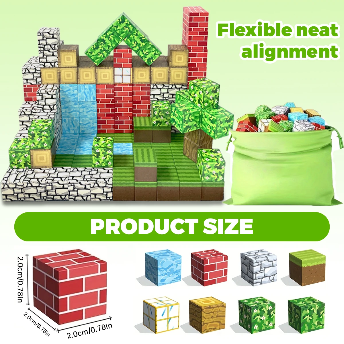 100 قطعة من مكعبات البناء المغناطيسية للأطفال، مكعبات حسية جذعية للعبة، ألعاب هدايا عيد ميلاد مغناطيسية، كهالوين، هدية عيد الميلاد