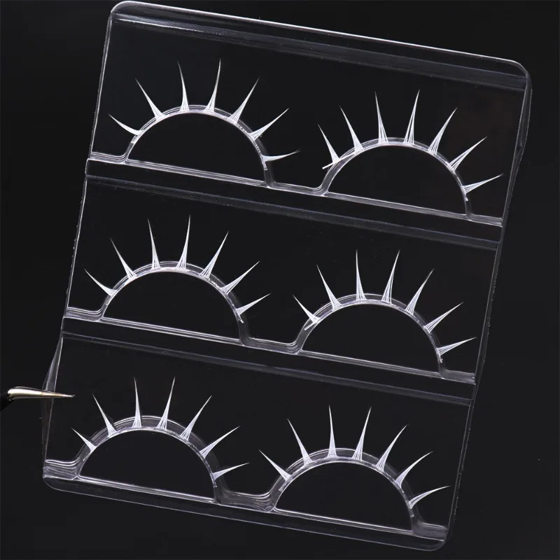 Weiße Manga-Wimpern, weiche, natürliche Wimpern, Bühnen-Cos, falsche Wimpern, Manga-Wimpern, tägliches Dating-Make-up, Wimpern, Wispy