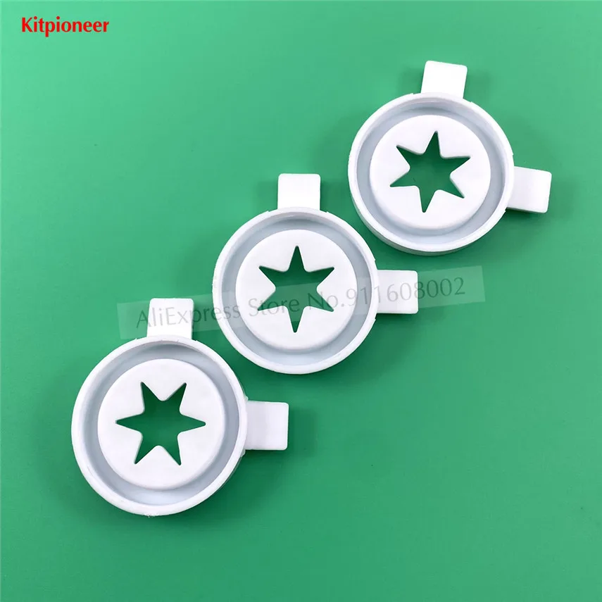 3 ชิ้น Moulding หัวฉีดฝาปิดชิ้นส่วนใหม่หมวก Commercial Ice Cream Maker OP Soft Serve เครื่องอุปกรณ์เส้นผ่านศูนย์กลางภายใน 39 มม.