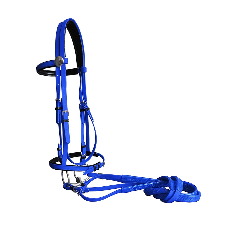PVC comprehensive water reins bridle stainless steel hollow chewing full set adjustable length
