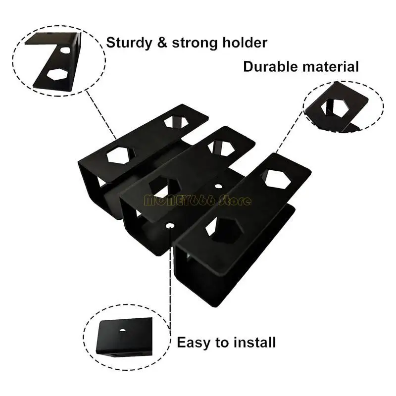 F62C Under Desk Laptop Holder Mount with Screw for Macbook Laptops Keyboards Routers Modems Cable Box Switch Holder