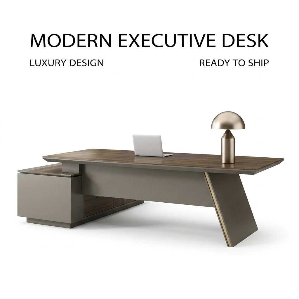 Work Table Office Wooden Computer Table Desk Modern Office Desk Furniture Director L-shaped Table Boss Executive Office Desk