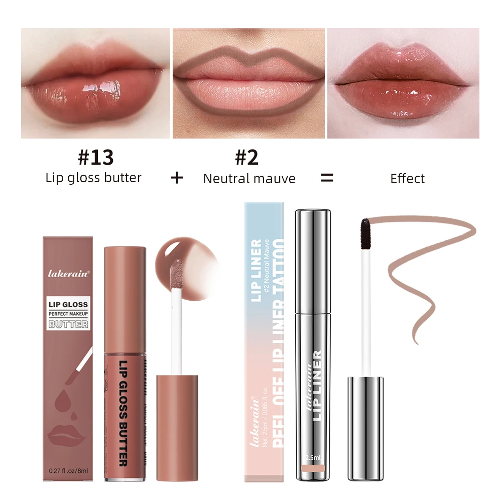 بطانة شفاه وزبدة عالية الصبغة ، كوب غير لاصق ، ملمع شفاه ، وشم ، غير لامع ، يدوم ، وصمة عار ، مقاوم للماء #3