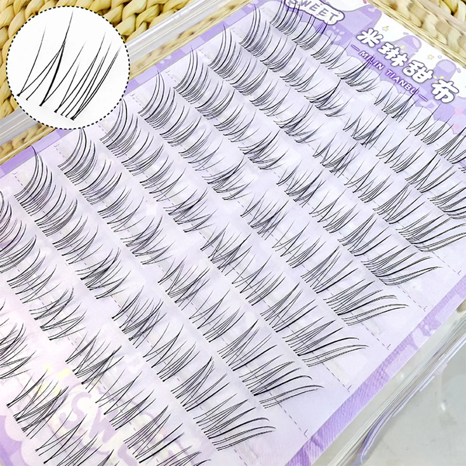 10 rijen pluizige mistige valse wimpers cluster natuurlijke manga vossen wimperverlenging voor beginners gemakkelijk te dragen lichtgewicht zacht