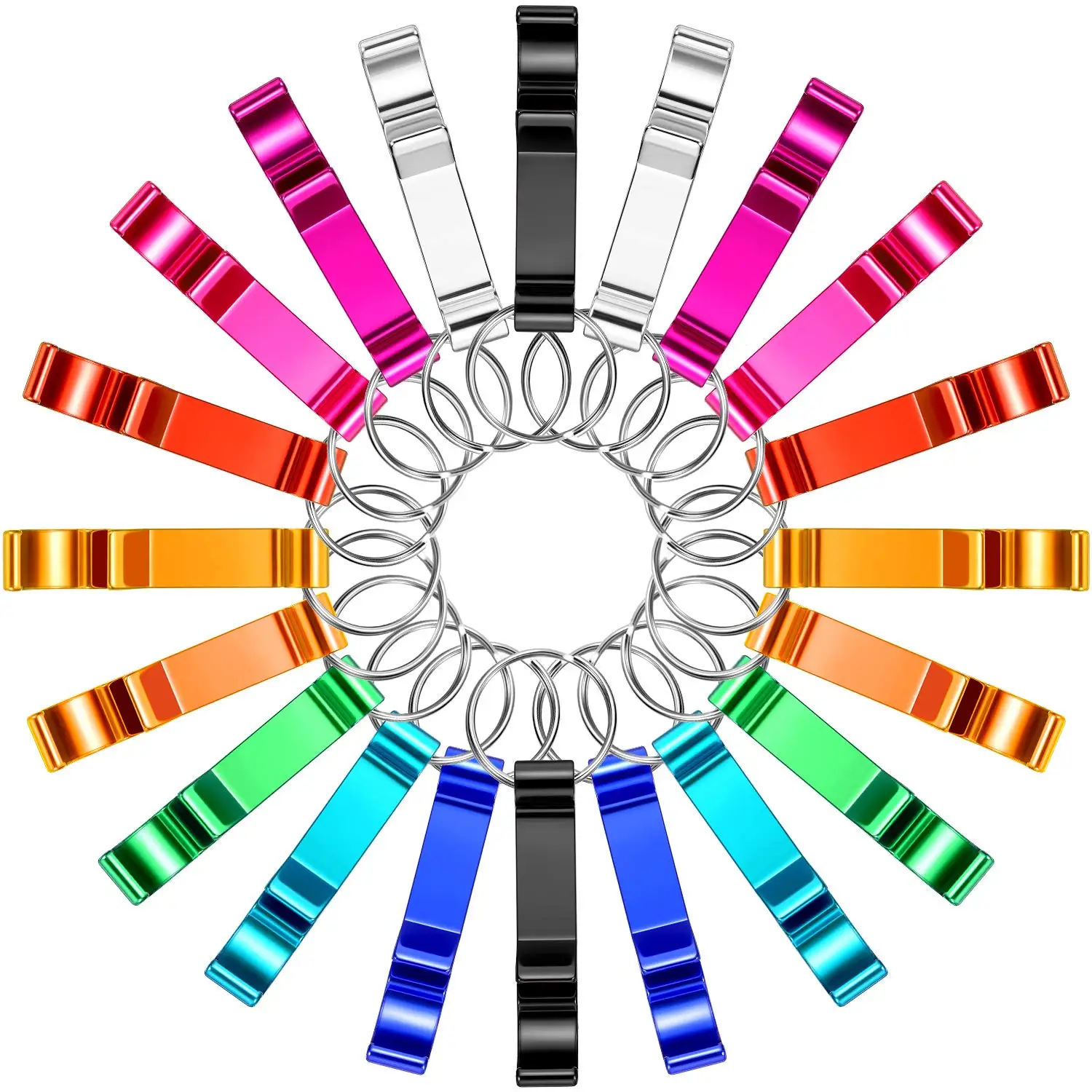 

100Pcs Bottle Opener Keychains Appreciation Gifts Inspirational Metal Beer Beverage Can Opener Keychain Aluminum