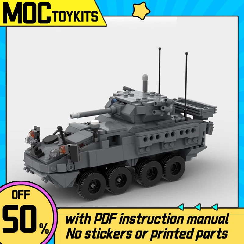 

Военная серия MOC- 146076 M1296 пехотный бронеавтомобиль, набор моделей строительных блоков, детская игрушка для сборки «сделай сам», Рождественский подарок