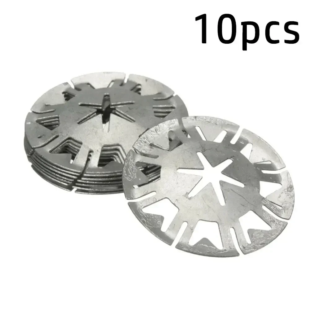 10Pcs Car Metal Clamping Washers Heat Shield Insulation Cover Auto Fasteners Universal Undertray Exhaust Metal Spring Washer NEW