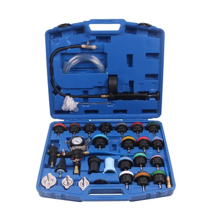 Factory Price 28PCS Master Cooling Radiator Pressure Tester With Vacuum Purge And Refill Kit EC1501