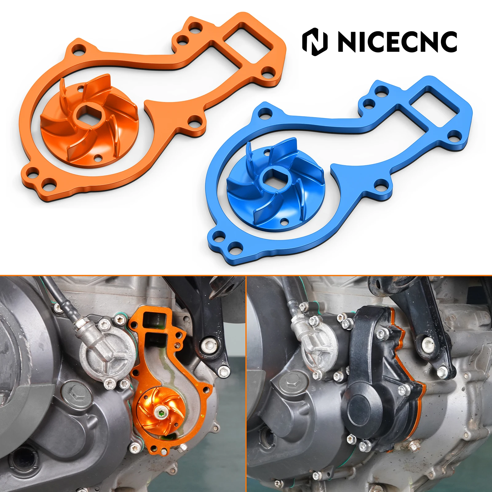NICECNC High Flow Water Pump Cooler Impeller Gasket Kit for KTM 690 SMC/R 690 Enduro/R 690 Duke/R Husqvarna 701 SM Enduro -2023