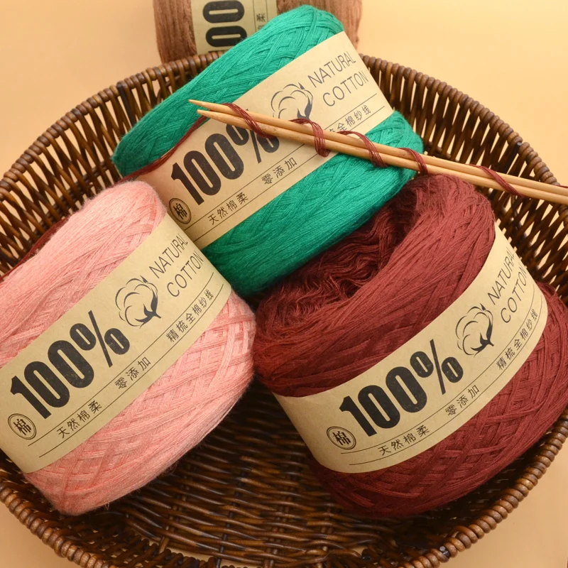 500g/ball Knitting Cotton Yarn Thread Non Bleached Raw Coton Cords Baby Children's Yarn Crochet DIY Scarf Sweaters Material Yarn