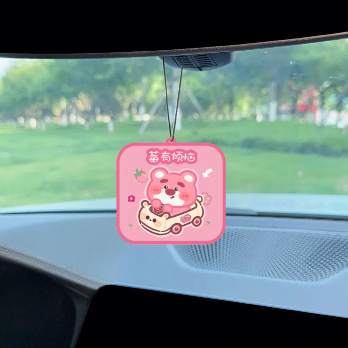 Sanrio-comprimidos fragantes de Anime, tableta de aromaterapia para coche, colgante, tabletas de Perfume, decoración de tarjeta de fragancia para habitación de coche de alta gama