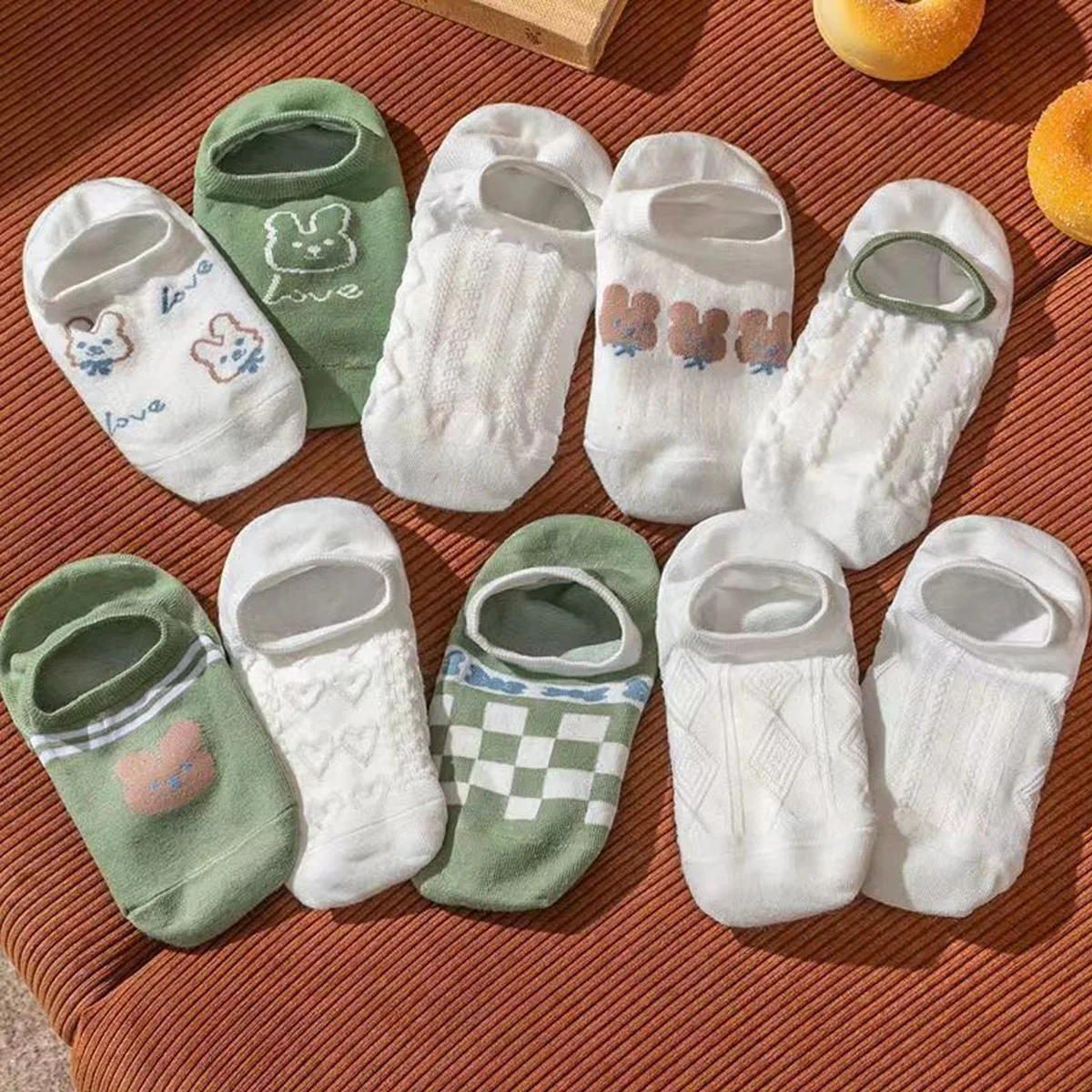 10 pairs of women's spring and summer low-top socks