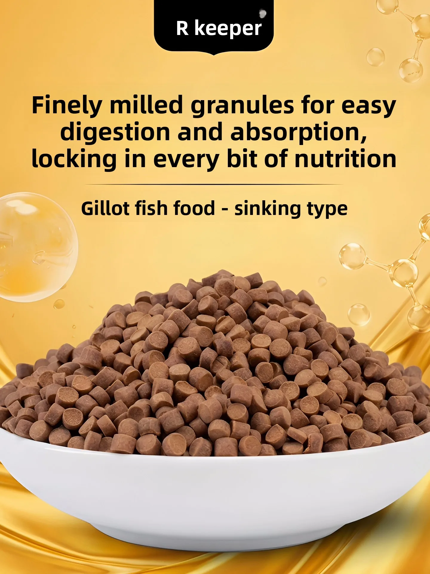 Shoushanzhe Mahseer Fish Food Sinking Pellets, High Protein Color Enhancing Diet for Blue Gold Red Kelah, Tor Species Feed