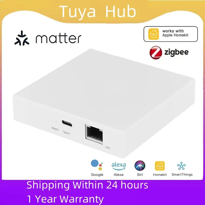 

Tuya Matter Thread Hub Zigbee Smart Home Bridge Matter Gateway Hub Siri голосовое управление Homekit Smartthings Google Alexa