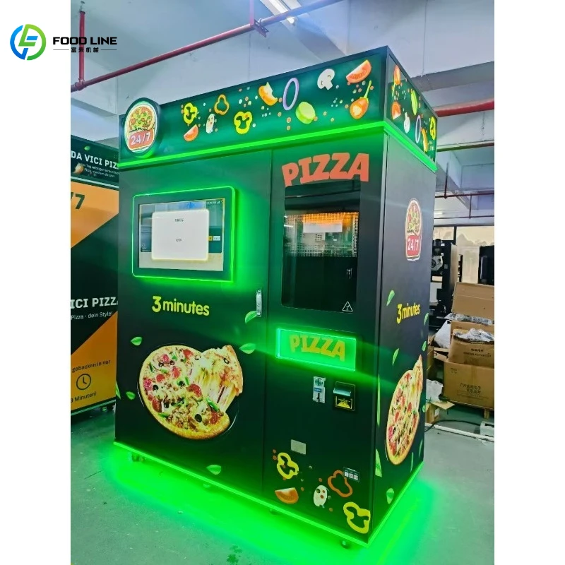 Commercial Automatic Pizza Vending Machine Outdoor Self Service Kiosk 12 Inch Pizza Maker Smart Food Equipment